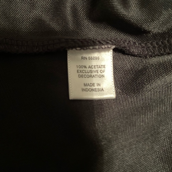 Express Black Satin Cap Sleeve Beaded Tunic/Dress size M - Picture 6 of 7